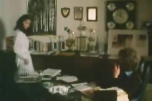 Kinky and hot brunette hair with outstanding body gets a carpet munch