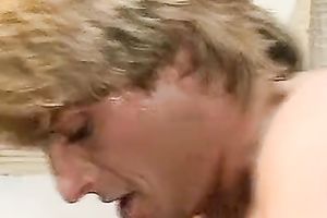 Hard penetration of blond immoral slut's soaked fur pie