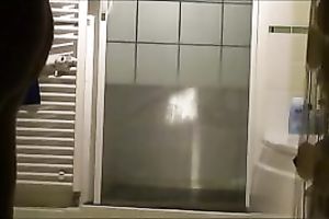 Wife's curvy sister takes shower after workout - hidden webcam