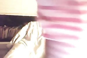 Amateur swarthy sweetheart kneads her love bubbles in web camera solo scene