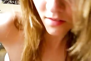 Brown-haired cutie disrobes and drives me eager with a oral sex
