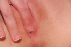 Sweet pink cunt is stuffed with a fake penis and rubbed with fingers