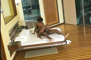 Extremely sexy dark legal age teenager hottie with a sticky load of cum on her face