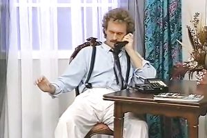 Blond haired lascivious hoe got strongly mish pose screwed on table edge