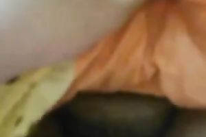 My bride fingers her cum-hole after jumping on my dong