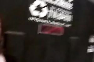 Amateur redhead doesn't mind to flash her large boobs in the street