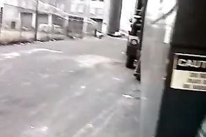 Amateur redhead doesn't mind to flash her large boobs in the street