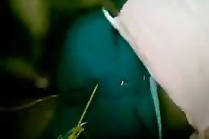 Sexy bulky black skinned Indian housemaid flashes her large mounds