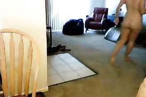 Nerdy non-professional woman shows her body and masturbates