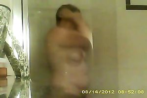 I simply love watching my voluptuous black cock sluts shower in front of me