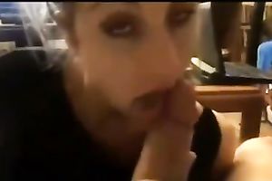 Putting smth large in her face hole is her favorite hobby