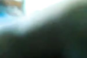 Young dark brown girlfriend with fluffy hair and large gazoo rides me on top