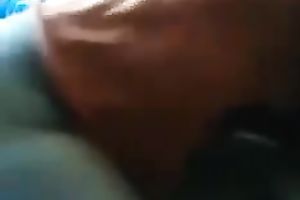 Young dark brown girlfriend with fluffy hair and large gazoo rides me on top