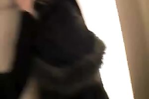 Two nice-looking dilettante lesbos engulf a dong in the fitting room