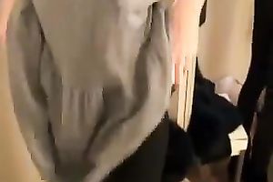 Two nice-looking dilettante lesbos engulf a dong in the fitting room