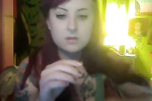 My red-haired ally with tattoos is wonderful at giving blowjobs