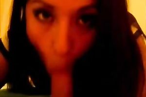 My marvelous Latina slutty wife drives me mad with a terrific orall-service