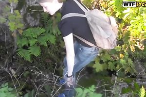 Pretty black cock sluts gives hand to her BF outdoors and enjoys hawt rear banging