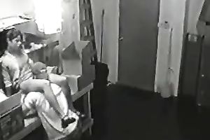 Lovely colleague was desirous to have quickie with me in the storage room