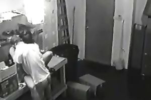 Lovely colleague was desirous to have quickie with me in the storage room