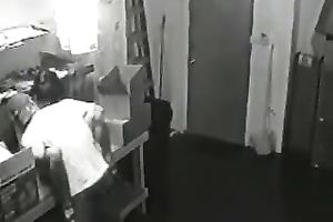 Lovely colleague was desirous to have quickie with me in the storage room