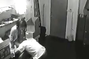 Lovely colleague was desirous to have quickie with me in the storage room