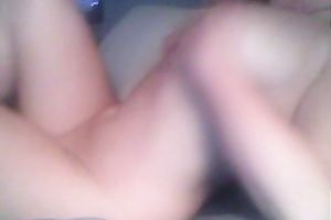 My big-breasted hotwife entertains herself by fingering her twat