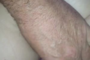 Homemade movie scene with me, playing with my overweight wife's hairy bawdy cleft