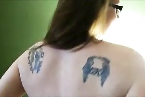 Chubby white bitch of my neighbour exposing her big scones and her in nature's garb wazoo