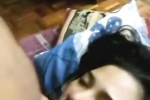 Exotic cutie works a dong and receives her whoppers licked