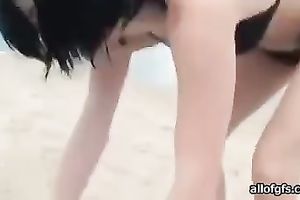 This passionate brunette hair with a round ass can't live without getting drilled from behind