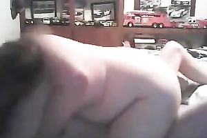 Mature fattie jumps on my schlong in homemade sex tape