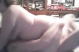 Mature fattie jumps on my schlong in homemade sex tape
