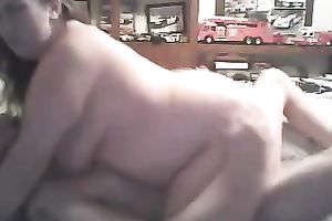 Mature fattie jumps on my schlong in homemade sex tape