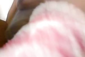 Close up solo with my swarthy paramour toying her love tunnel and squirting