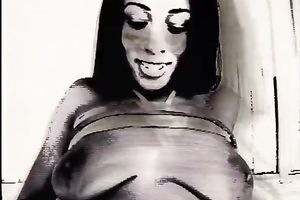 Divine dark whore nailed in mish pose after foreplay