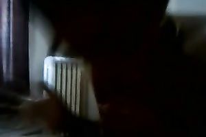 Hand job led to cum discharged by Dominican chick with tiny melons