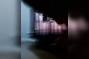 Hand job led to cum discharged by Dominican chick with tiny melons