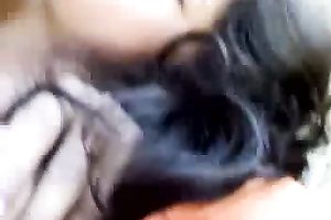 Sexy Indian legal age teenager receives her merry boobies licked by her desirous paramour