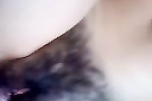 Missionary style fucking shaggy vagina of my small Latina gf