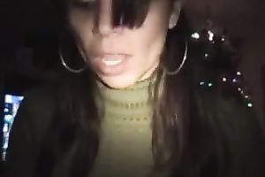 Sexy brunette hair co-worker enjoys engulfing and rubbing my dark shaft