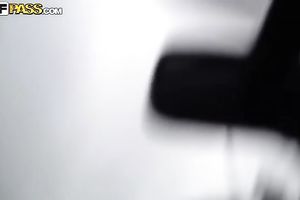 Salacious dark brown acquires her hairless bawdy cleft screwed in a forest