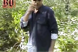 Hot dilettante breasty brunette cheating wife in slavery episode outdoors