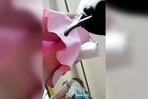 Cute white bitch in miniskirt receives caught on my hidden webcam