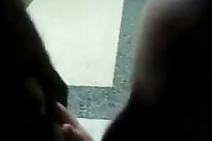 My breasty and obese cute girlfriend getting facial on livecam