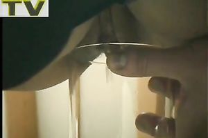 Sluttish redhead Russian dirty slut wife climbs on a chair and piddles in the glass