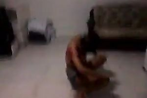 Homemade solo with my ally shaking her wet arse