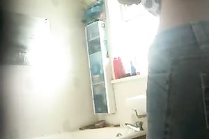 Hidden webcam clip with my awesome GF taking a shower