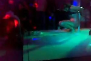 A boring night in the club is spiced up with this lesbie show