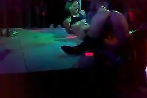 A boring night in the club is spiced up with this lesbie show